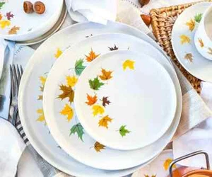 Rare Vintage Franciscan Indian Summer Dinnerware Set – Retro 1940s Plates, Bowls - Picture 1 of 10
