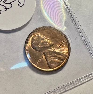 1955-D Uncirculated Lincoln Wheat 1c ~ GEM BU Red Brown ~ Nice! ~ N63 - Image 1 of 3