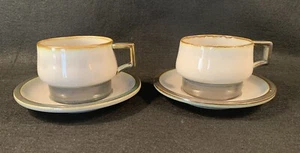 Pair of Tema Flat Cups & Saucers by Bing & Grondahl from Copenhagen, Denmark MCM - Picture 1 of 7