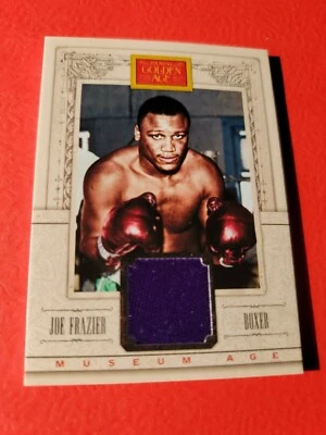 JOE FRAZIER WORN BOXING RELIC SWATCH CARD 2013 PANINI GOLDEN AGE TRUNKS GLOVES ? - Image 1 of 2