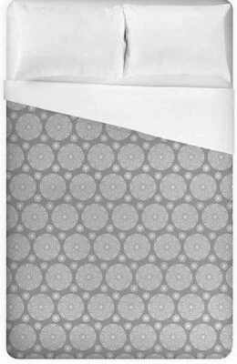 Funda nórdica BB&B Medallion - Cierre de cremallera - Gris y blanco - NUEVA ABIERTA Foto 1 de 4