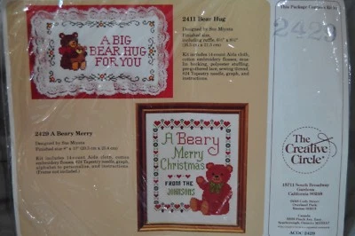 Kit de punto de cruz The Creative Circle 2429 A Beary Merry - Nuevo Foto 1 de 3