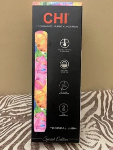 CHI 1" Ceramic Hairstyling Flat Iron Tropical Lush Special Edition. - Picture 1 of 3
