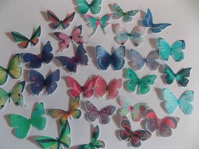 SHARONS EDIBLE BUTTERFLIES 30 **PRECUT** Mixed Small Edible Butterflies cake/cupcake/cake pop toppers