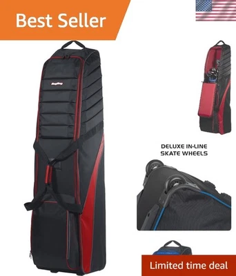 Cubierta de viaje de golf negra/roja: acolchado extra grueso para máxima seguridad Foto 1 de 4