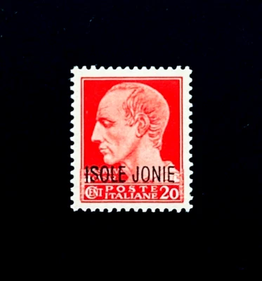 Sello de las Islas Jónicas - 1941 Italia Ocupación Sobreimpresión ISOLE JONIE MLH r25 Foto 1 de 2