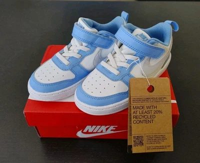 Nike суда боро низкий Recraft ребенка ясельного возраста туфли белый/синий размер 9C совершенно новый - Изображение 1 из 4