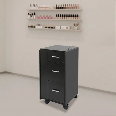 Mesa de manicura móvil plegable con escritorio de uñas con cajón para uso en salones de belleza Foto 1 de 4