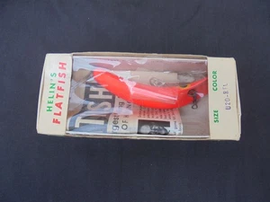 Vintage Helin Flatfish U20 Fishing Lure NEW IN BOX w/Papers U20 - RFL Orange - Picture 1 of 9