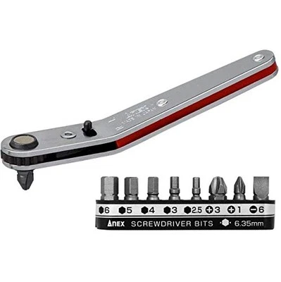 ANEX Ultra Low Profile Offset Ratcheting Screwdriver and Hex Wrench 90 Degree - Image 1 of 3
