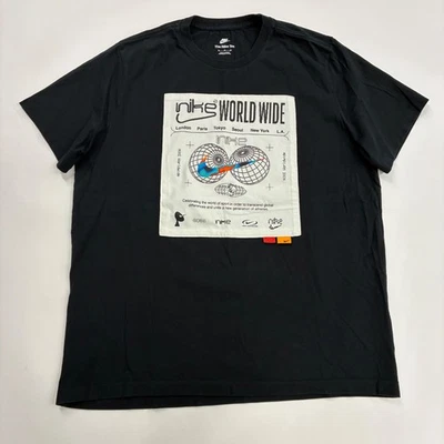 Camiseta Nike Sportswear Worldwide Generation Para Hombre Negra Gráfica Talla XL Foto 1 de 4