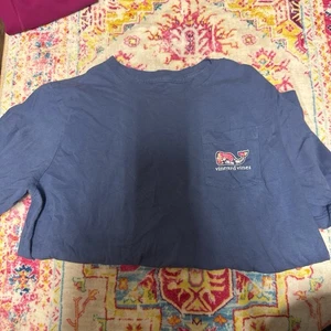 Vineyard Vines Sky Blue Girl's Long Sleeve Shirt Size Large With Pocket - Picture 1 of 3