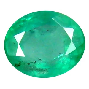 Piedra preciosa natural esmeralda colombiana corte ovalado extraordinario de 0,35 quilates (5 x 4 mm) - Imagen 1 de 1