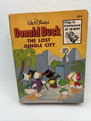 Donald Duck The Lost Jungle City Walt Disney 1975 Big Little Book Paperback Foto 1 de 4