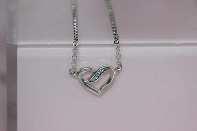 Collar Pandora Cintas de Amor 590535cz-45 Ajustable Ester Silv Bolsa con Código de Barras Foto 1 de 4