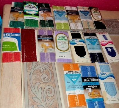 Lot of Vintage Lace Seam Binding Hem Tape Multicolored - Image 1 of 4