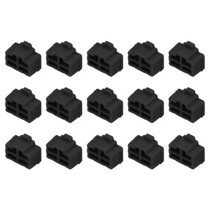 15pcs RJ45 Port Duct Covers Caps Plugs Protector for Laptop PC Ethernet Black - Photo 1 sur 4