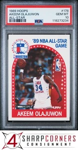 1989 HOOPS ALL-STAR #178 AKEEM OLAJUWON HOF PSA 10 - Picture 1 of 3