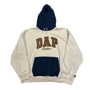 GAP X DAP DAPPER DAN PULLOVER HOODIE SWEATSHIRT CREAM BLUE 2XL H17 - Picture 1 of 5