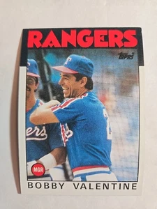 1986 Topps #261 Bobby Valentine Texas Rangers Baseball - Picture 1 of 2