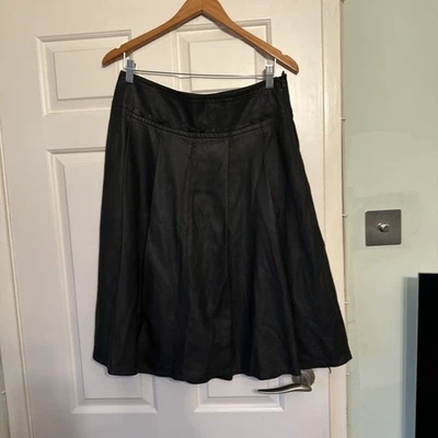Max Mara Goat Leather Skirt 14 New - Image 1 of 4
