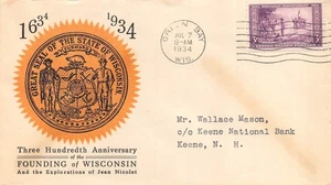 739 3c Nicollet's Landing on Shores of Green Bay, Linprint Gütesiegel [092925.156] - Bild 1 von 1