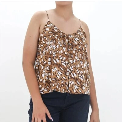 Blusa cami com estampa de leopardo Lush tamanho P - Imagem 1 de 4