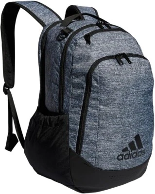 ADIDAS DEFENDER TEAM UNISEX 20" Backpack Laptop Bag SHOE VENT PCKT GRAY $65 NEW - Image 1 of 4