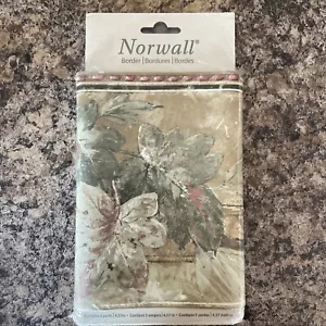 Victorian Golden Leaves Wallpaper Border - 7in X 5 Yards Norwall Border - Picture 1 of 5