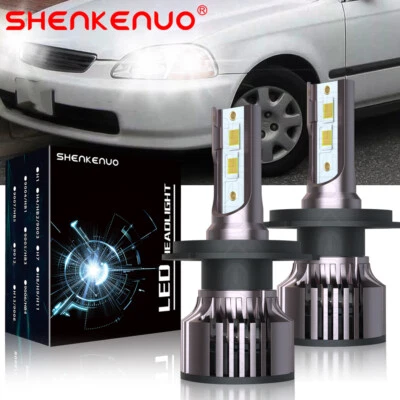 Combo de faros LED 6000 K bombillas haz alto/bajo para HONDA CIVIC EG/EH/EJ H4 1992-1995 Foto 1 de 4