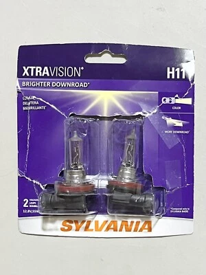 Sylvania H11 XtraVision High Performance Halogen Headlight Pair Set 2 Bulbs - Image 1 of 4