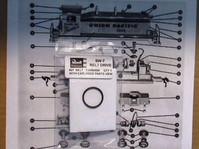 CORREA DE TRANSMISIÓN T3550/009 PARA REVELL SW-7 NUEVA ESCALA HO REPARACIÓN Y REPUESTO Foto 1 de 4