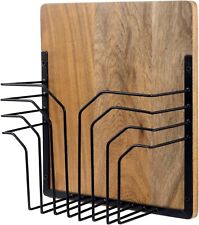 Brown Wood Magazine Display Rack, Wall Mounted Office Document File Holder
