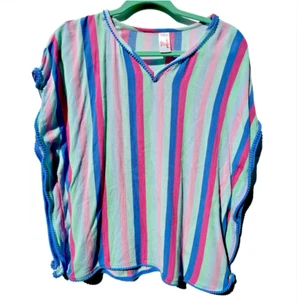 cat and jack striped girls swim coverup 10/12 Large - Picture 1 of 3
