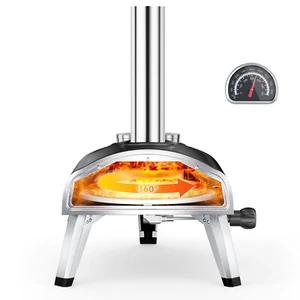 Outdoor Wood Fired BBQ Pizza Oven Portable Stainless Steel Steak, Pizza Maker - Picture 1 of 13