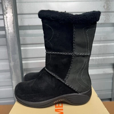Botas Merrell para Mujer 6 Negras Forradas de Piel Gamuza Invierno Nieve Encore Peak J66658 NUEVAS Foto 1 de 4