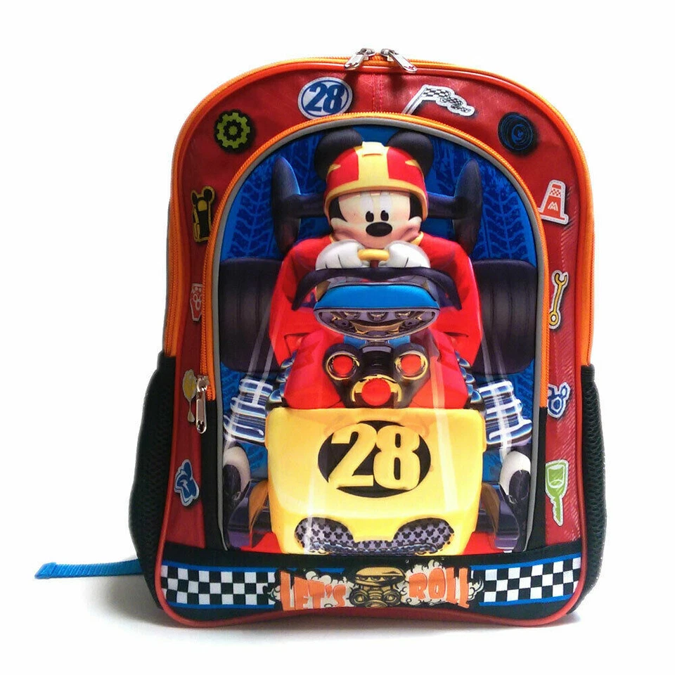 Disney Mickey Mouse 14" Molded Medium Backpack School Boys Kids Book Bag Black