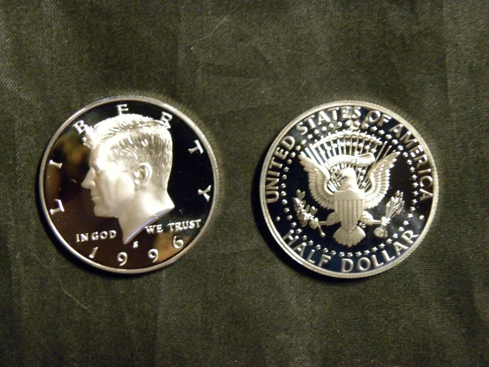 Medio dólar Kennedy 1996 plata de Estados Unidos como nuevo juego de prueba plata  Foto 1 de 1