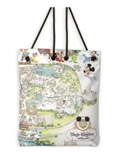 NEW Disney Magic Kingdom 50th Anniversary Park Map Tote Drawstring Backpack - Picture 1 of 5