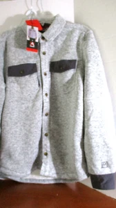 AVALANCHE Gray Faux SHERPA LINED SHIRT JACKET ~ Men's Medium ~NWT - Picture 1 of 4
