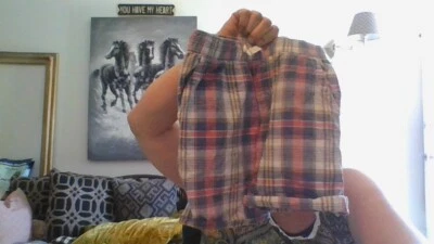 Carter's Sz 5 Pull-On Elastic Drawstring Waist Plaid Shorts All Cotton Cuff Legs - Image 1 of 4