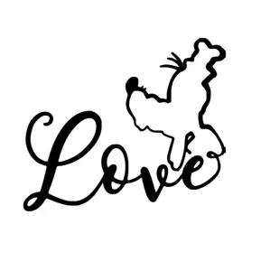 Love Goofy Vinyl Decal Sticker -Multiple Colors & Sizes- FREE SHIPPING - Picture 1 of 6