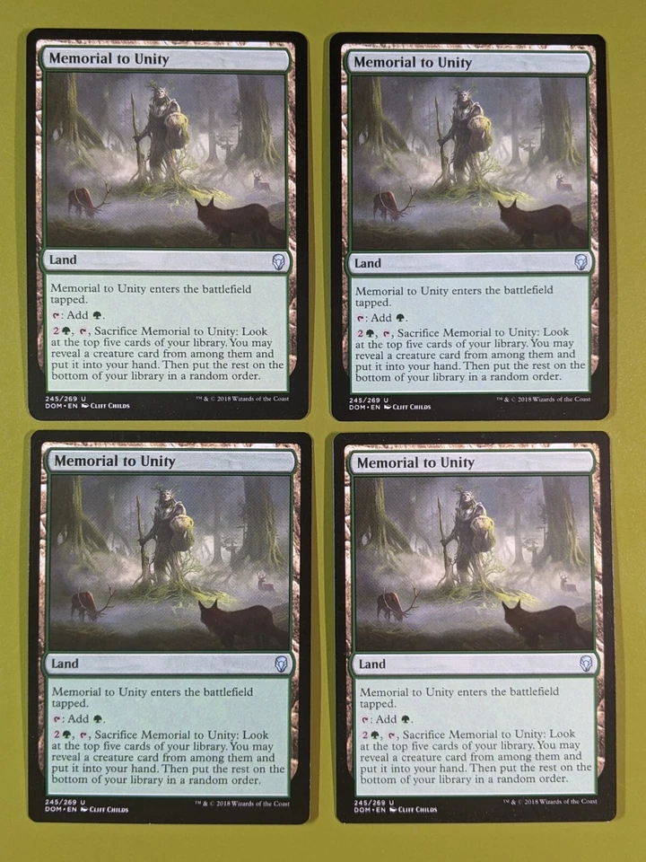 Memorial to Unity x4 Dominaria 4x Magic the Gathering MTG - Image 1 of 1