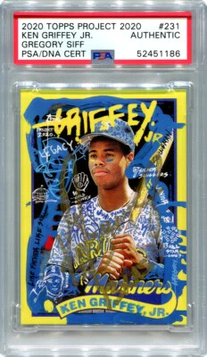 Ken Griffey Jr Signed Topps Project 2020 Card #231 Inscribed 13x AS Gold 1/1 PSA - Image 1 of 2