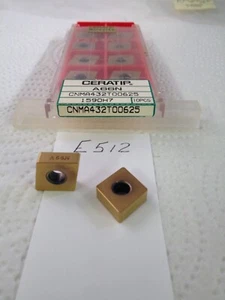 10 NEW CERATIP CNMA 432T00625 CERAMIC INSERTS. GRADE: A66N FACTORY PACKED {E512} - Picture 1 of 1