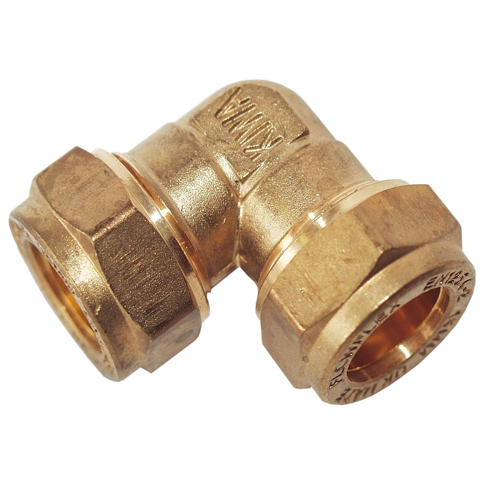 Klemmringverbinder Klemmringverschraubung f. Kupferrohr Winkel 90°,15 18 22 28mm - Bild 1 von 1