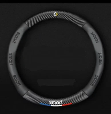 15" PU Leder+Kohlefaser Lenkradabdeckung für 2000-2024 Smart Alle Autos - Bild 1 von 4