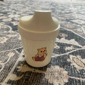 Tommee Tippee Teddy Bear Baby Trainer Cup Sippy Lid 1986 Vintage GUC Playskool - Picture 1 of 10