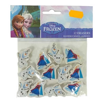 Gomas de borrar congeladas de Disney favores de fiesta - 12 piezas con diseño de Elsa, Anna y Olaf Foto 1 de 2