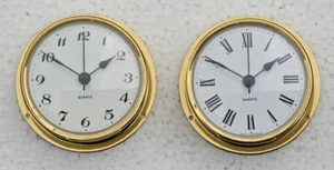 Brass Ships Clock Marine Style 70mm Clock with choice of Arabic or Roman Numeral - Picture 1 of 6